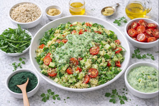 Quinoa Salad with Chlorella Dressing