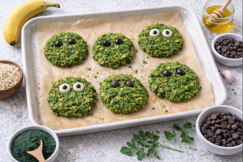 Monster Cookies with Spirulina