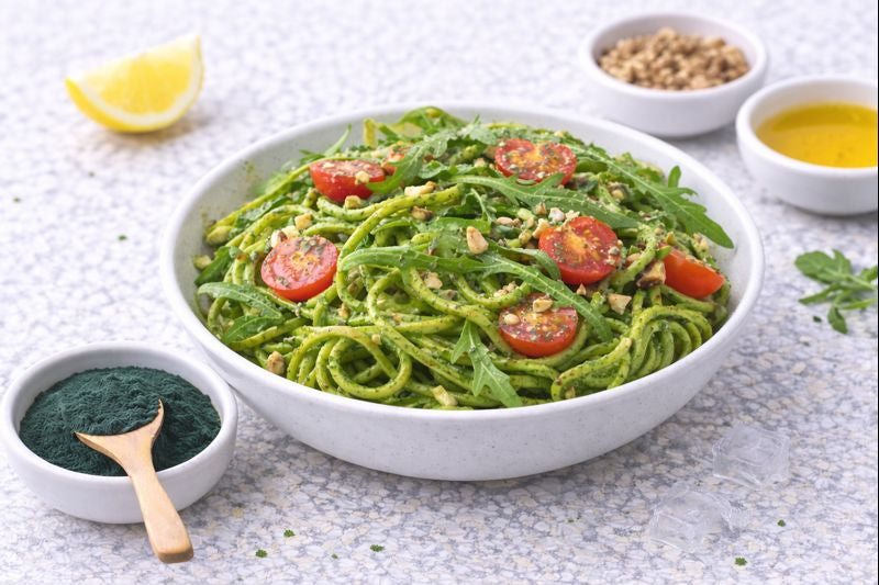 Pasta with Green Algae Pesto