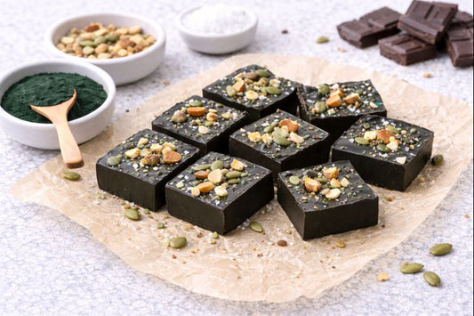 Simple Spirulina Chocolate Bites