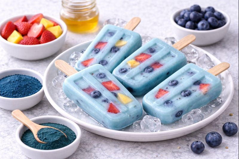 Blue Yoghurt Ice Lollies