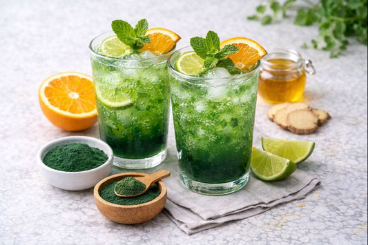 Citrus–Spirulina Spritz (non-alcoholic)
