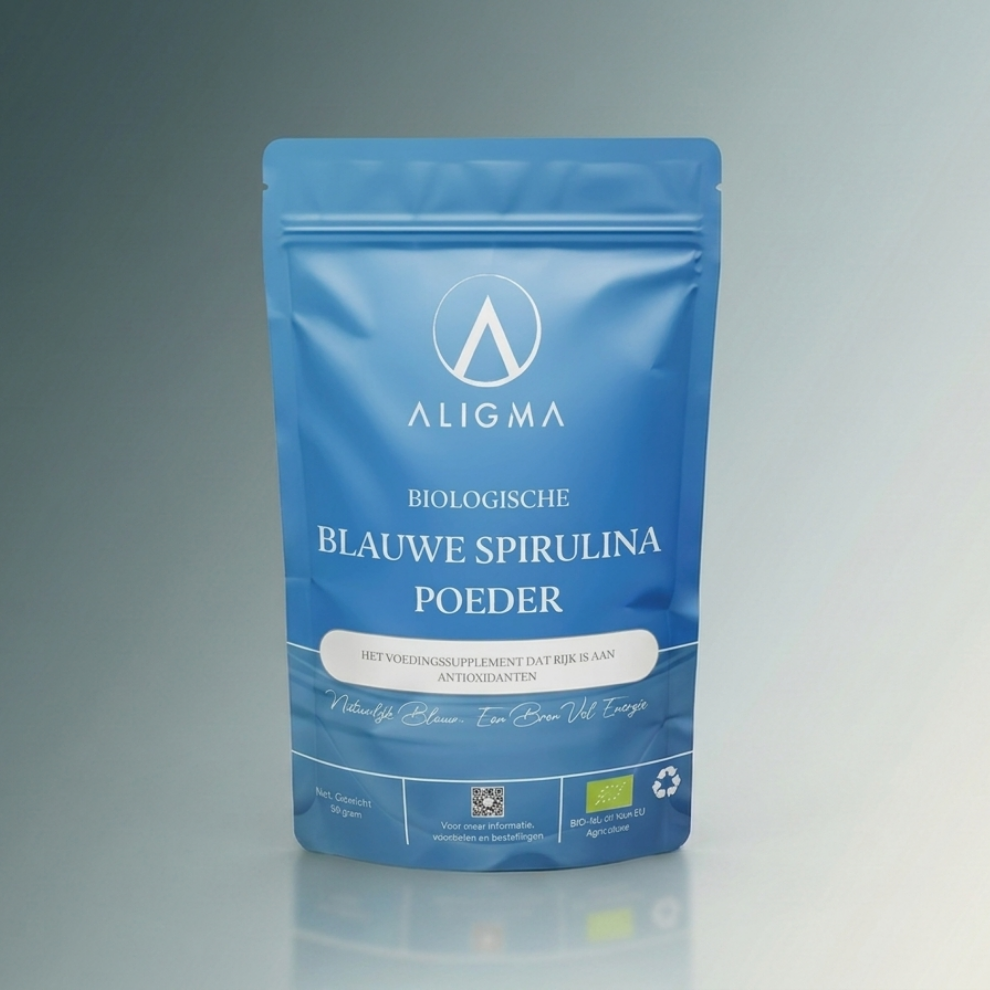 Biologische Blauwe Spirulina poeder 75 gram