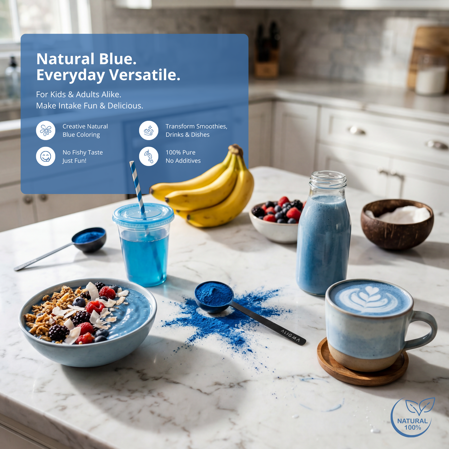Organic Blue Spirulina Powder 75g