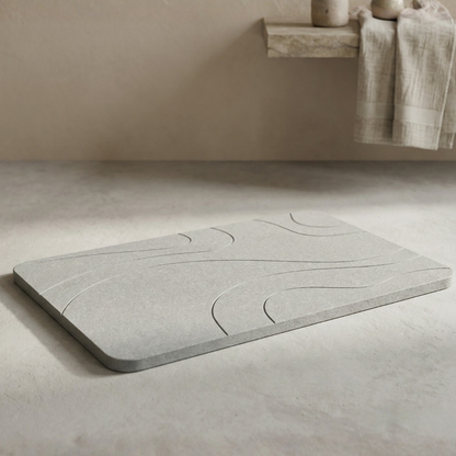 XL Diatom Stone Bath Mat - Naturally Quick-Drying - Hygienic - Mold Resistant and Stylish 75x45cm