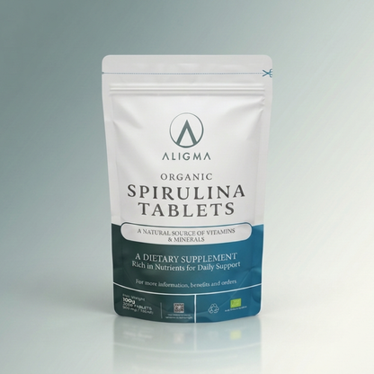 Organic Spirulina tablets (500 mg per tablet)