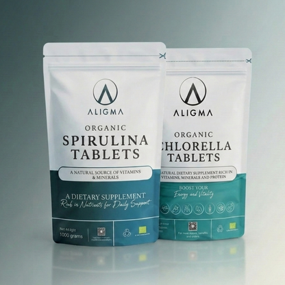 Chlorella and Spirulina Tablet Pack (500+500 tablets)