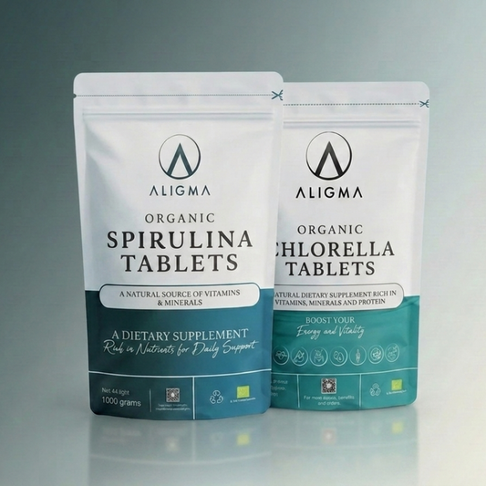 Chlorella en Spirulina tabletten bundel (500+500 tabletten)