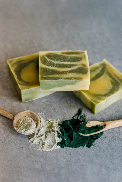 Jojoba Hair Soap with Organic Spirulina Powder
