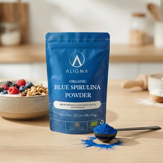 Biologische Blauwe Spirulina poeder superfood 75 gram