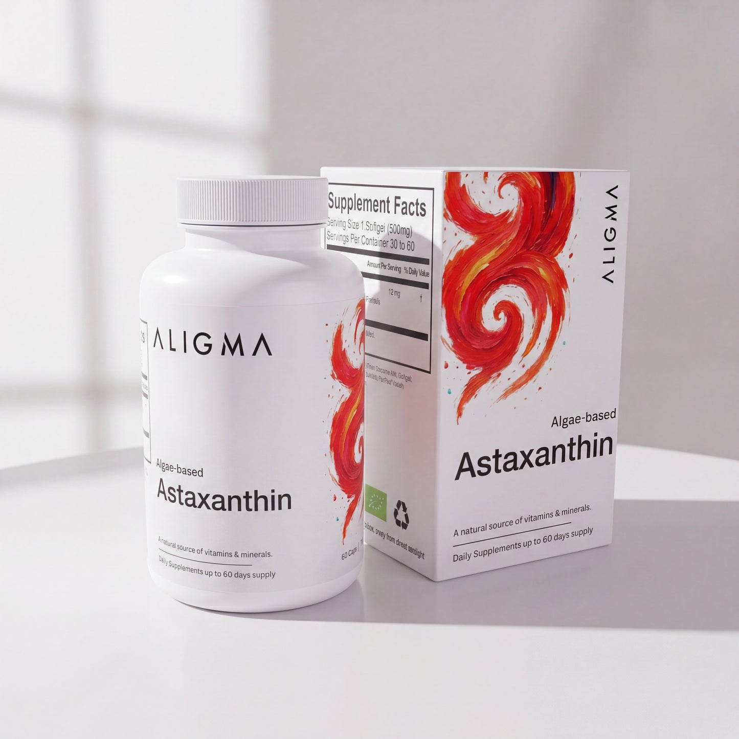 Organic Astaxanthin 60 Softgel Capsules, 500 mg