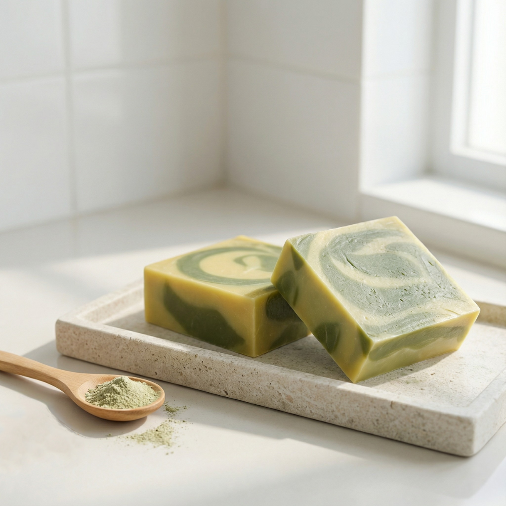 Jojoba Hair Soap with Organic Spirulina Powder